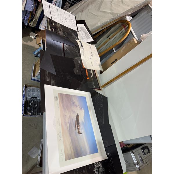 Assorted airplane drawings and negatives reach for the skies group captain sir Douglas Barter poster