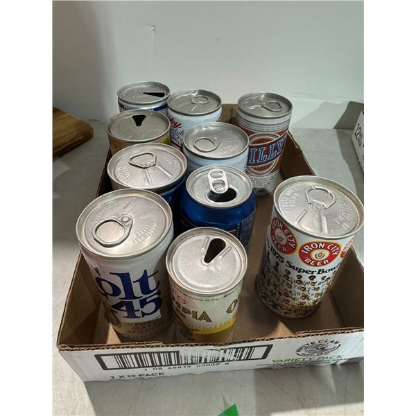 Vintage beer cans