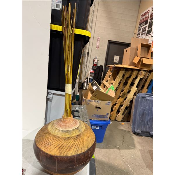 Home decor vase with twigs