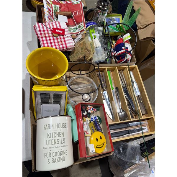 Assorted household and kitchen items