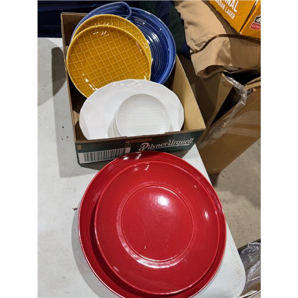 plates and dip dish with plate attached