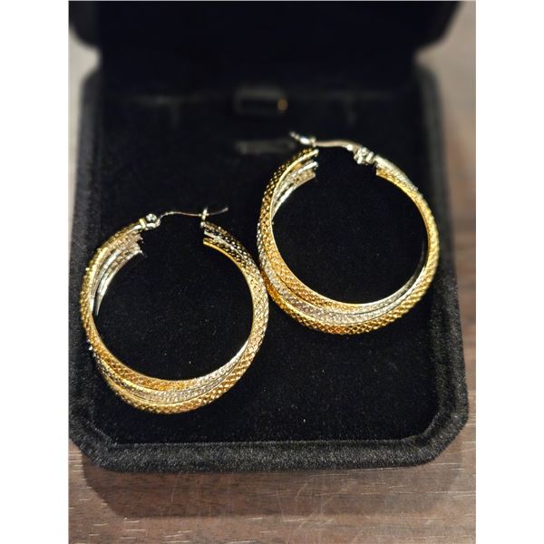 35.0mm Twisted Hoop Earrings