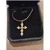 Image 1 : 30.0mm Simulated Diamond Cross Necklace