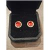 Image 1 : 2.0ct Each lab created Ruby Halo earrings