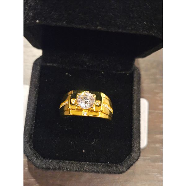 1.0ct Simulated Diamond Men's Ring- resizeable