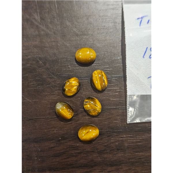 Tigers Eye x6 stones 18.20ct total weight