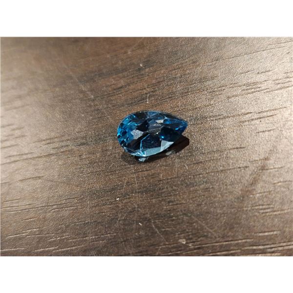 3.85ct AAA Natural London Blue Brazil Topaz Pear