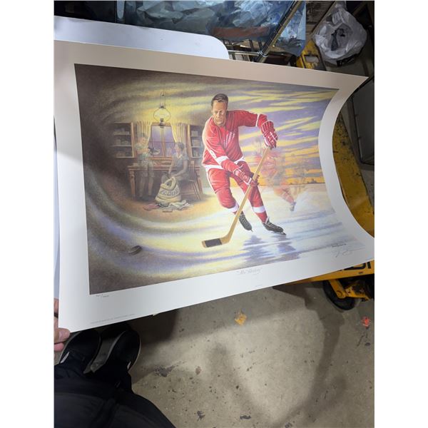 "Mr. Hockey" Gordie Howe signed and numbered by James Lumber