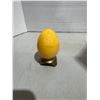 Image 1 : Orange calcite crystal egg with brass stand