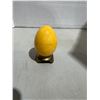 Image 2 : Orange calcite crystal egg with brass stand