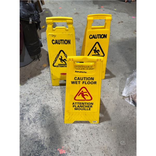 Wet floor signs