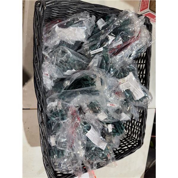 Basket of clear, white lights