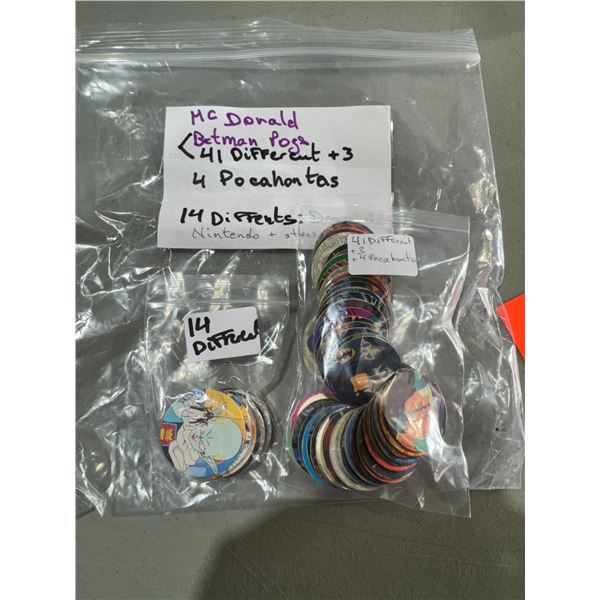 McDonald's &  Batman pogs
