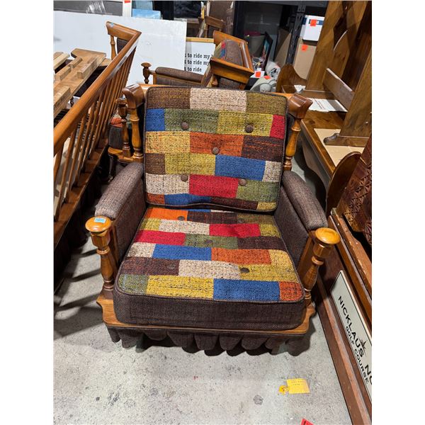 MCM Vintage maple rocker 30 inches deep 30 inches wide 30 inches tall