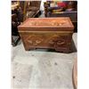 Image 1 : Carved chest measures 26" x 16" x 16" tall