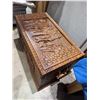 Image 5 : Carved African themed chest measures 35" x 19 1/4" x 18 1/2"