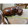 Image 3 : Solid carved  hippo