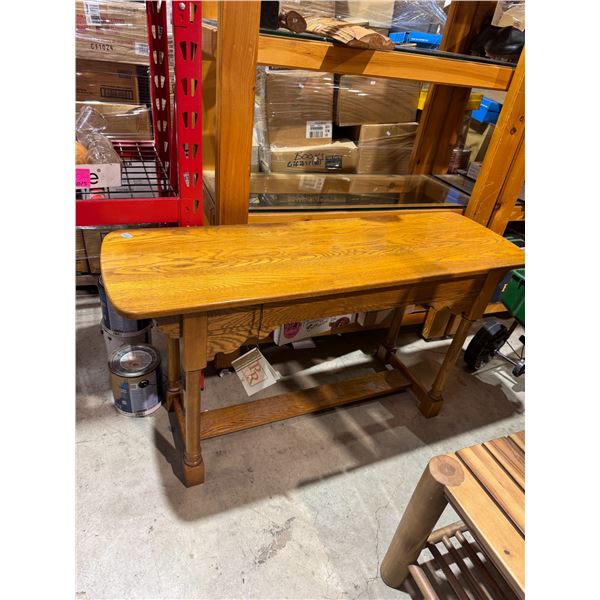 New sofa table measure 50" x 16" x 27" tall