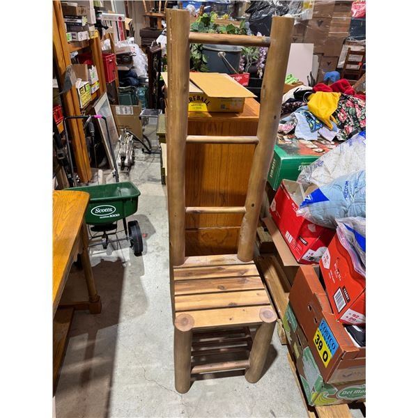 Rustic pine chair