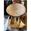 Image 2 : NWT Mango Wood Stool 1 foot round by 18 inches tall
