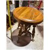 Image 4 : Ball and Glass Foot antique Piano Stool