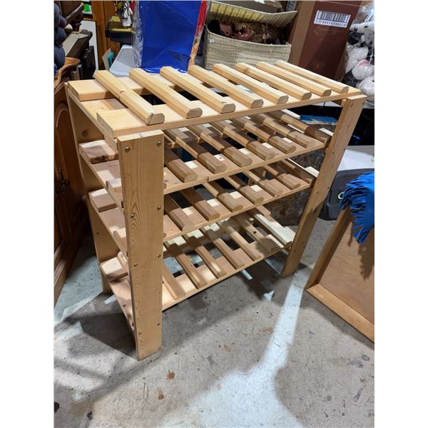 Wine rack measures 33" x 14" approximately 33 inches