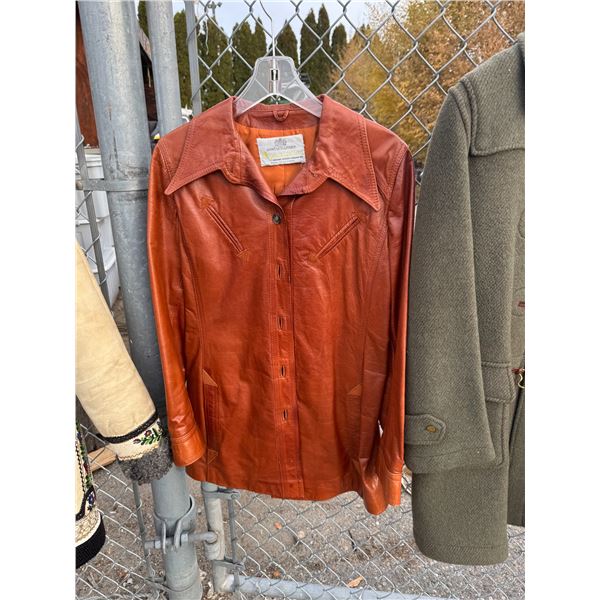 AQUASCUTUM made in England leather coat