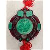 Image 2 : Red lucky not with Dragon medallion 33 inches long