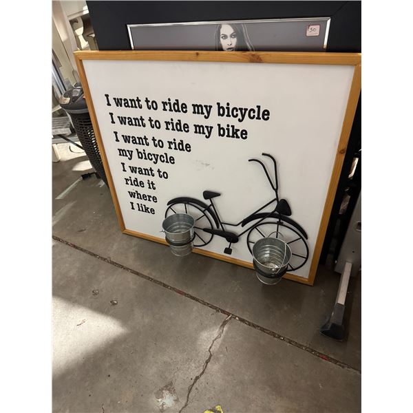I want to ride my bicycle planter