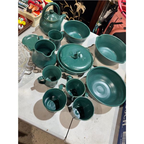 Signed pottery dishes