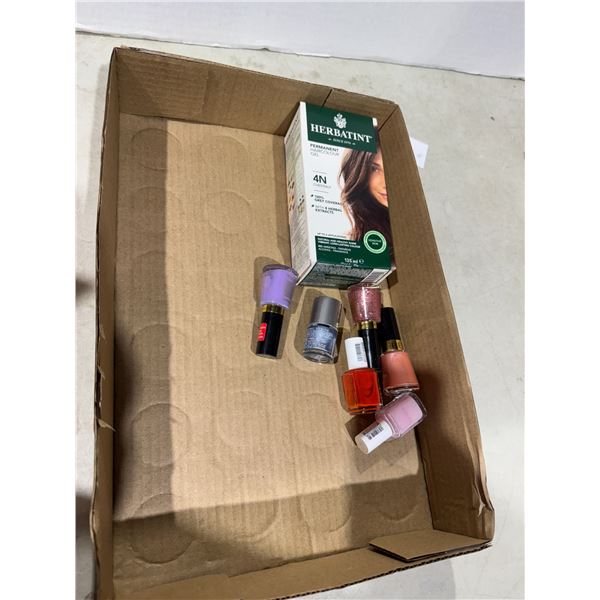 Nail polish and permanent hair color