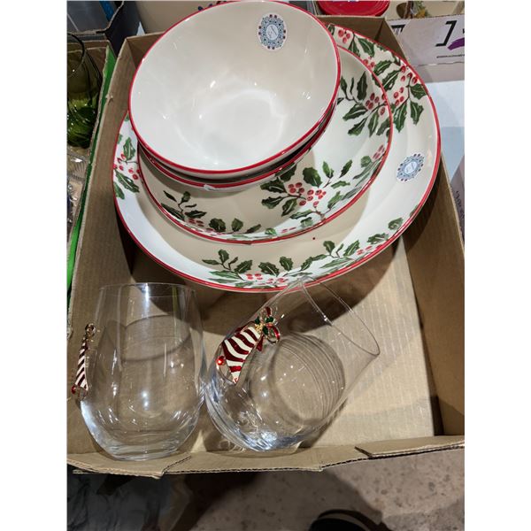 Christmas themed dishes