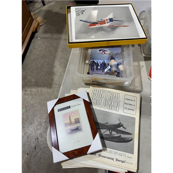 Airplane control, columns, and other items