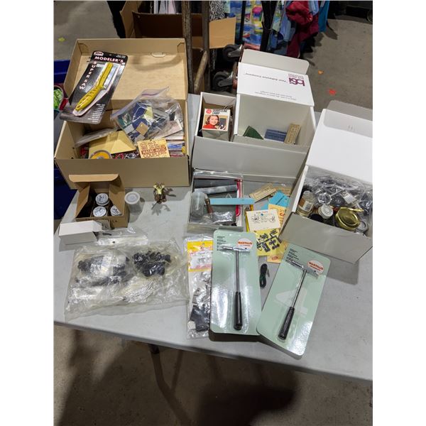 Hobby paints and tools, etc.