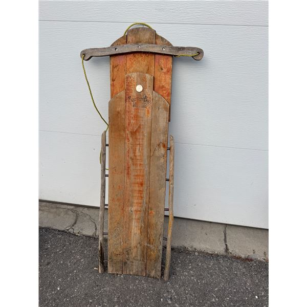 Mountain boy, vintage sled