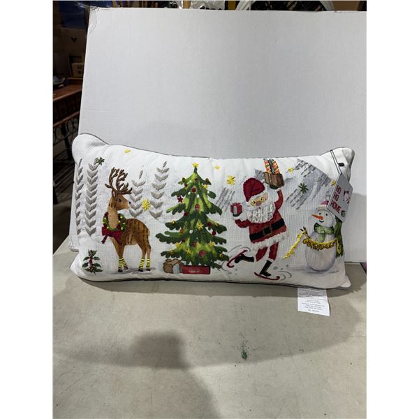 NWT Christmas pillow with bells that jingle