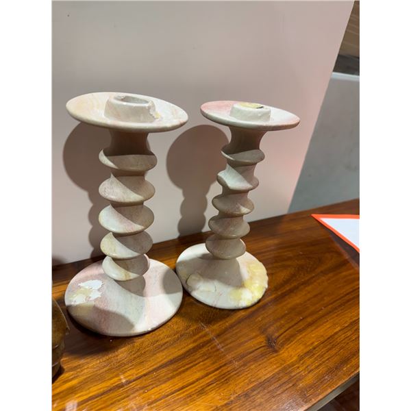 Natural stone candleholders
