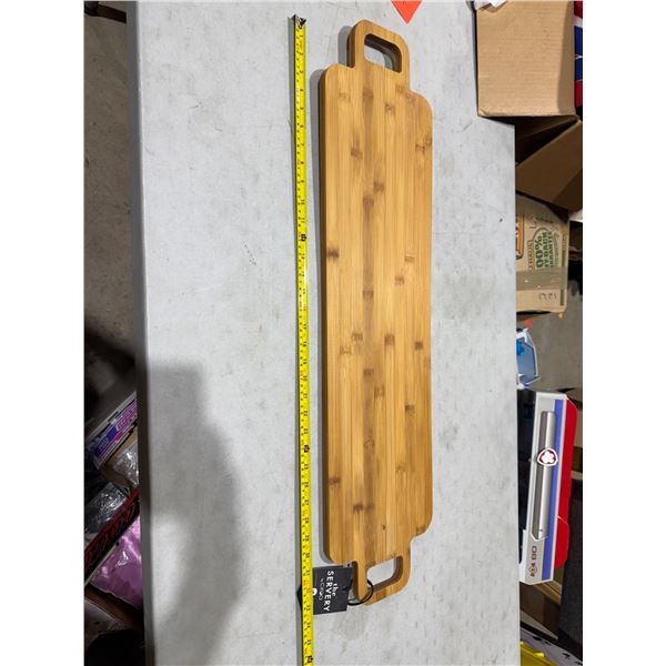 The server carbonized, bamboo charcuterie board