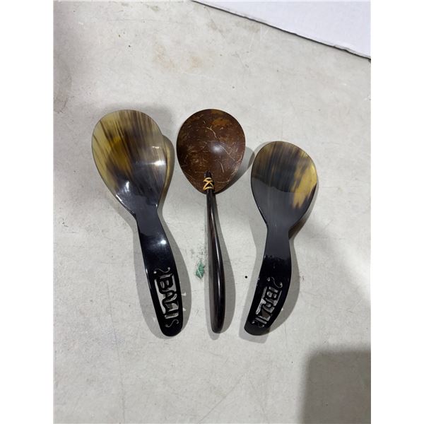 Bali buffalo horn spoons