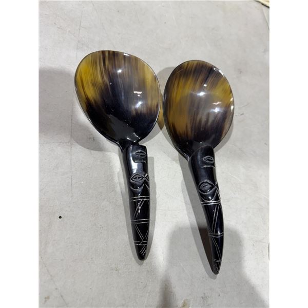 Bali buffalo horn spoons