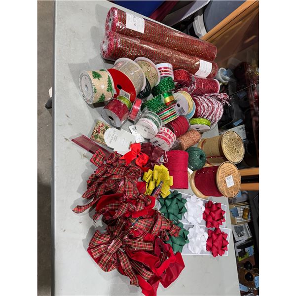 Christmas bows and ribbon