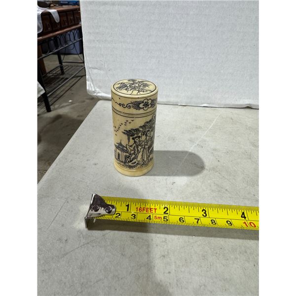 Bone toothpick holder