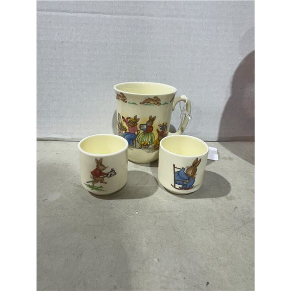 Royal Doulton Fukin's child's mug and egg cups