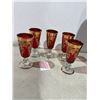 Image 2 : Venetian Ruby, and gold liquor glasses