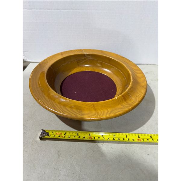 Handcrafted maple offering plate signed