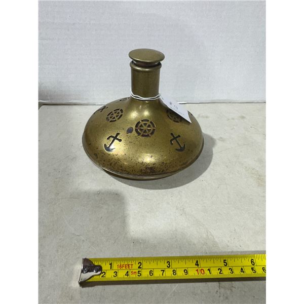 Brass over Glass ship decanter Sweden