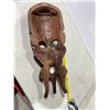 Image 2 : hand-carved wooden tribal African art face wall mask.