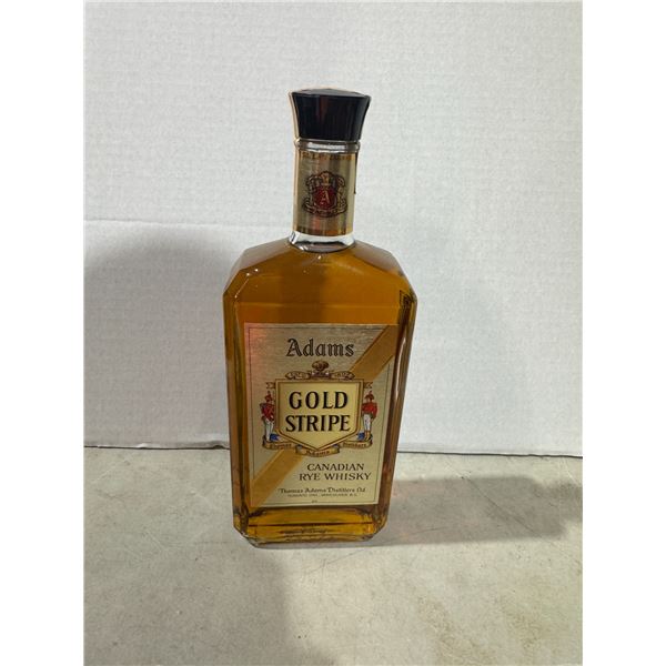 Adams gold stripe Canadian rye whiskey 25OZ