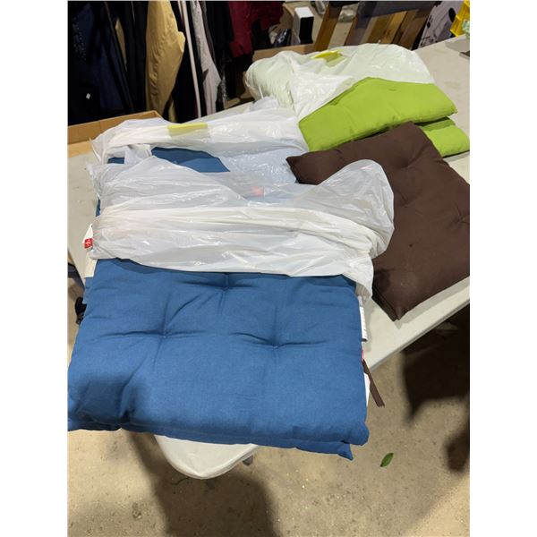 Assorted chair cushions