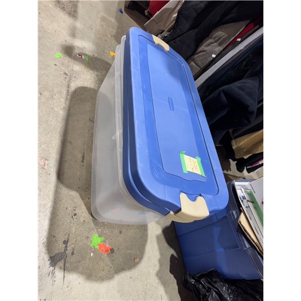 2 Rubbermaid rough neck 89.8 L storage containers